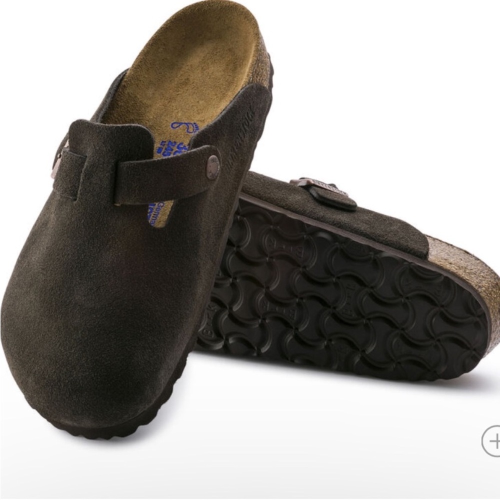 Birkenstock Boston Soft Footbed Mocha Brown Suede Clogs Women 11 Men 9 Comfort - Picture 3 of 10